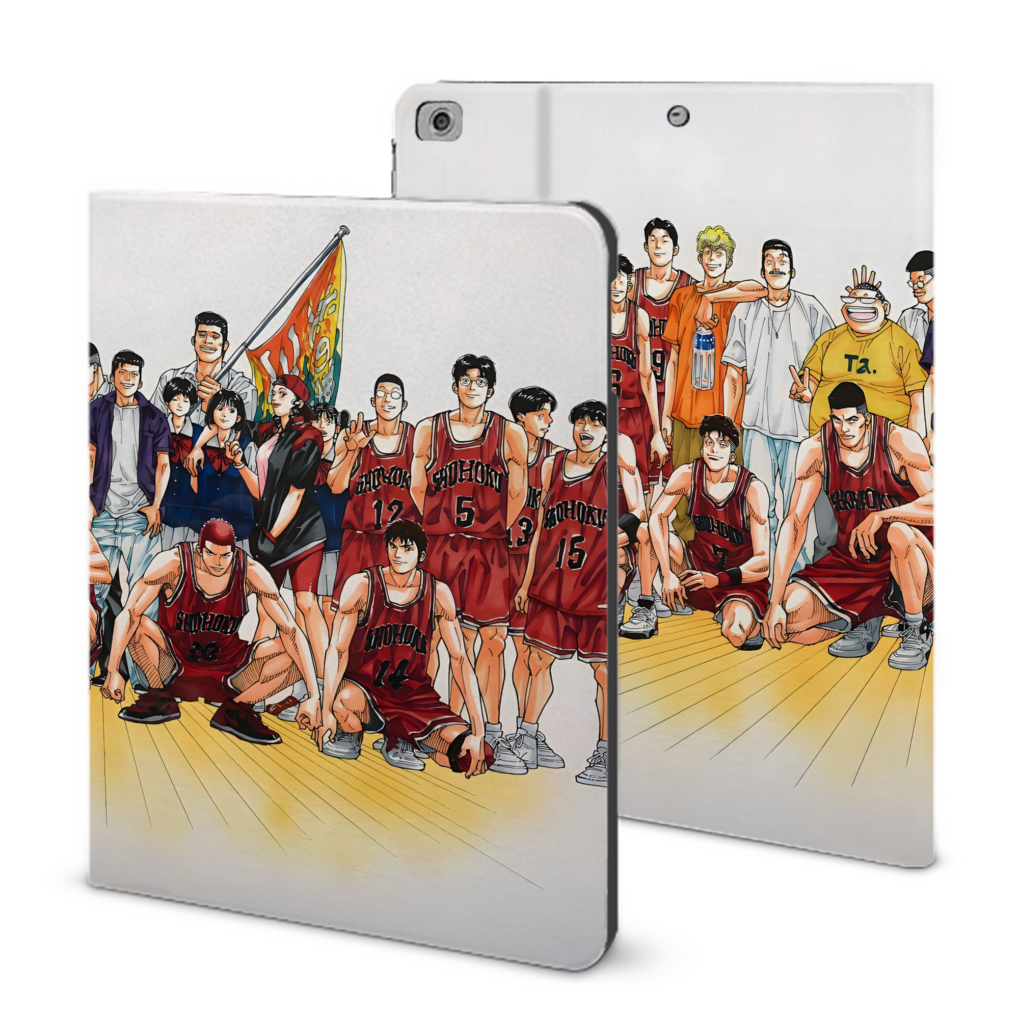 （画像用） SLAM DUNK／スラムダンク IPad ケース ブック型 PUレザー TPU 耐衝撃 軽量 薄型 ペン収納なし 全面保護 IPad 各モデル対応